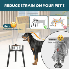 SHAINFUN ayuda a una postura de alimentación más natural y cómoda para perros grandes.