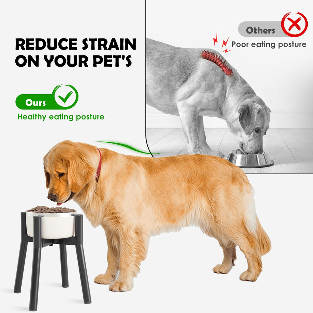 SHAINFUN soporte-perro-extendible 7-10 pulgadas de diámetro facilita uso con varios tazones.
