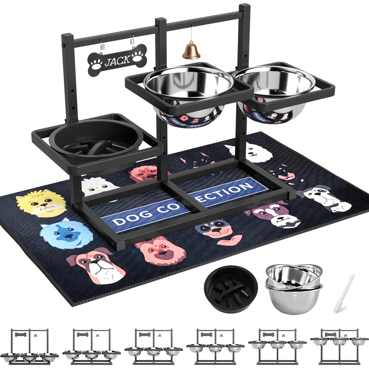 SHAINFUN soporte alto para perros medianos y grandes con cuencos estables