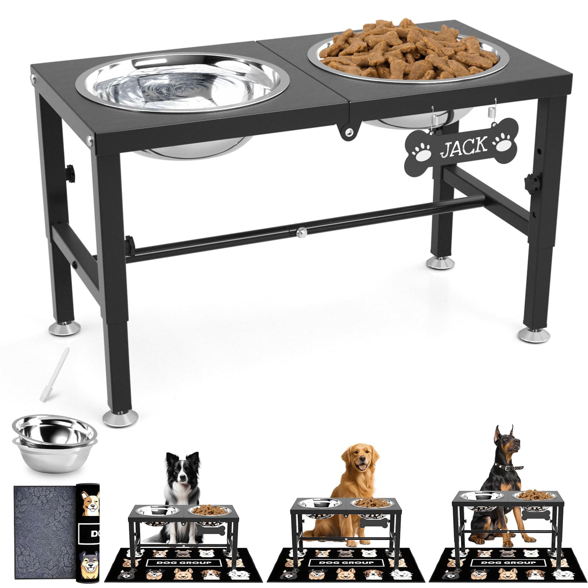 SHAINFUN tazones elevados para perros grandes mejora la comodidad al comer