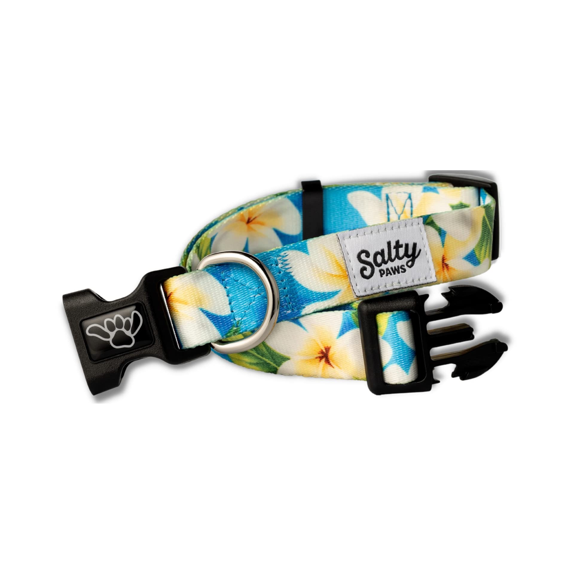 Cierre rápido pre-curvado de Shaka's Salty Paws, fácil de colocar con una mano.