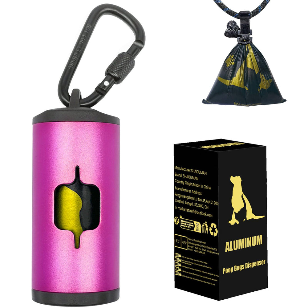 SHAOUMAN portabolsas para perros con clip de correa, ideal para paseos seguros.