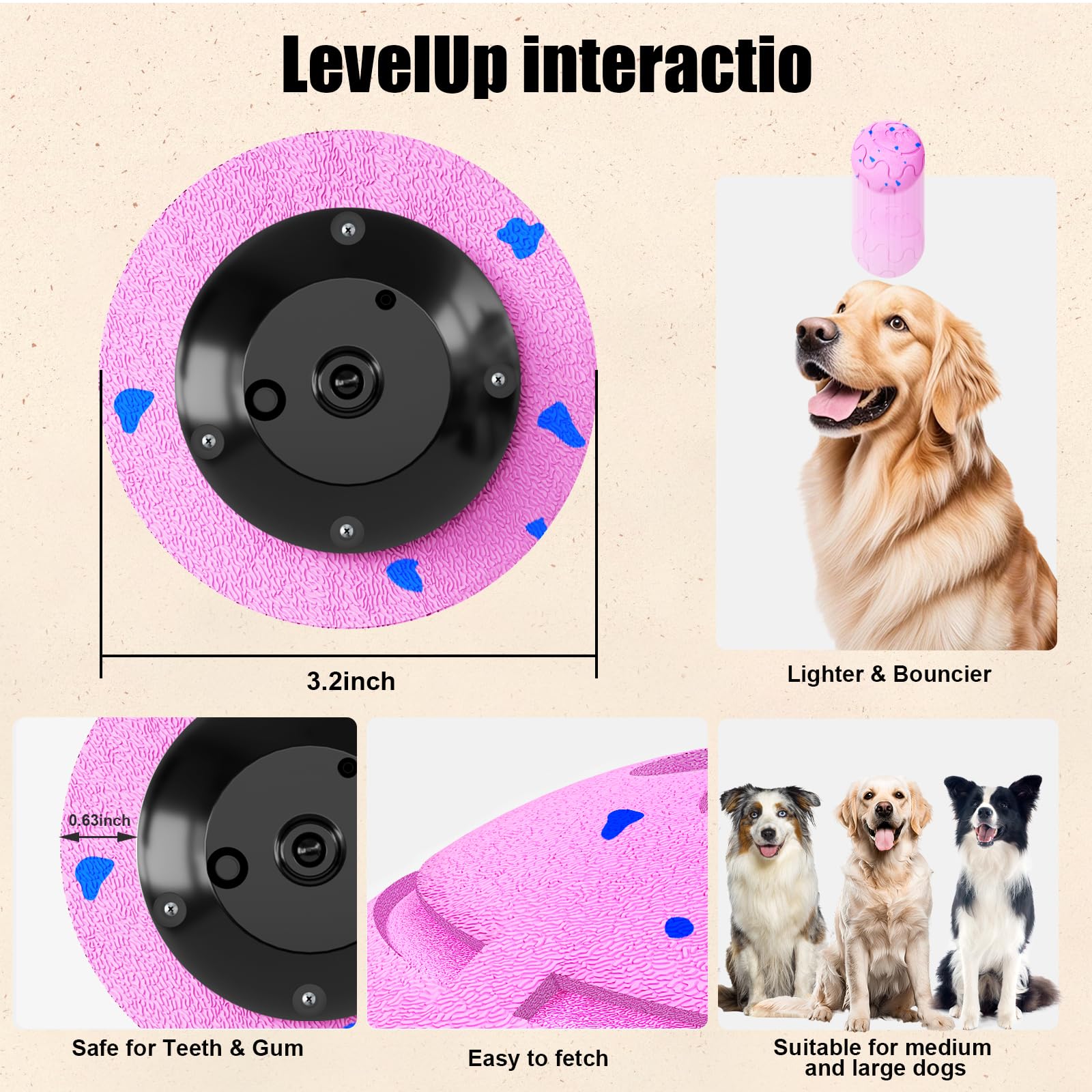 Sensor de movimiento y respuesta inteligente mantiene al perro enfocado.