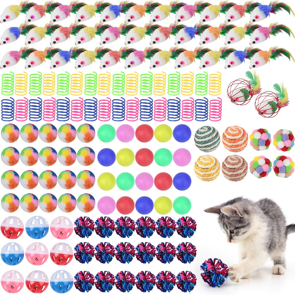 Shappy juguetes para gatos, conjunto interior de 150 piezas para juego diario