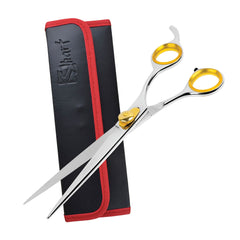 Tijeras Sharf Gold Touch para peluquería canina, hoja recta de 8.5 pulgadas para cortes precisos.