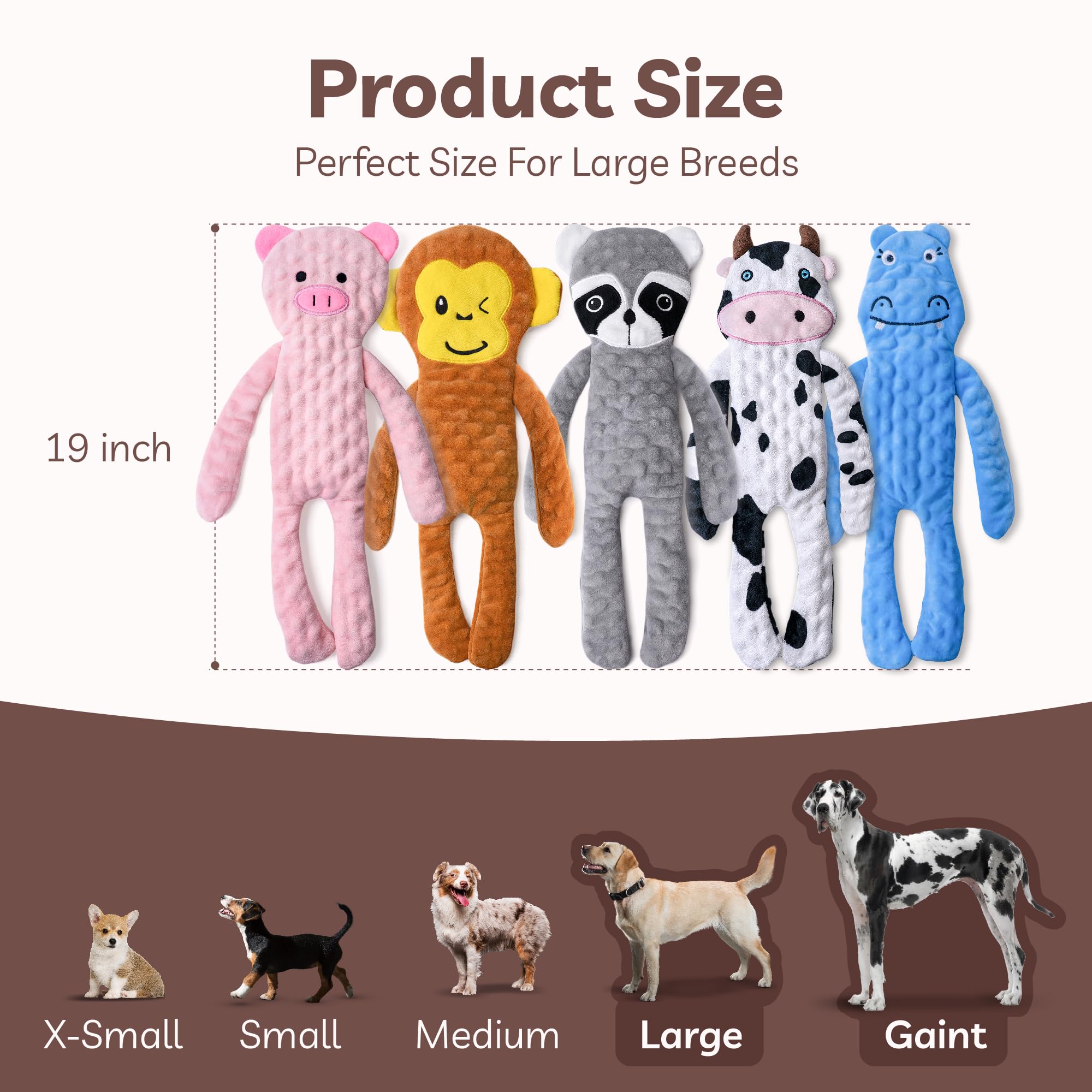SHARLOVY Juguete sin relleno con mapache, ideal para buscar y tirar.