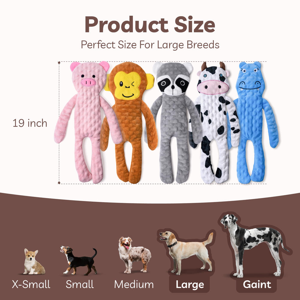 SHARLOVY Juguete sin relleno con mapache, ideal para buscar y tirar.