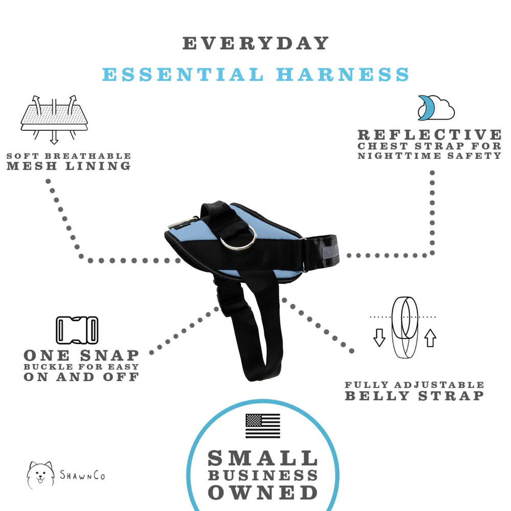 ShawnCo arnés sin tirones, duradero y cómodo para perros activos.