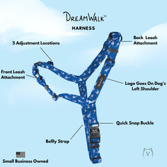ShawnCo Dream Walk arnés lateral tiburones blancos cómodo y ligero
