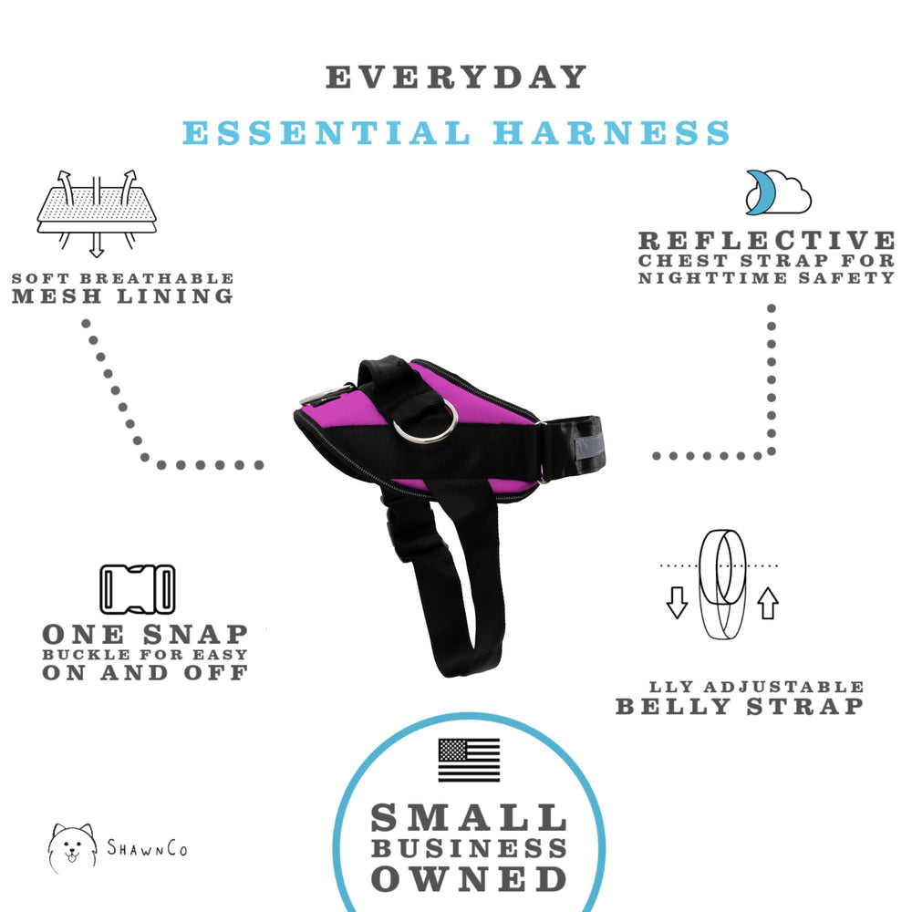 ShawnCo Arnés Essential durable y cómodo para uso diario y entrenamiento suave