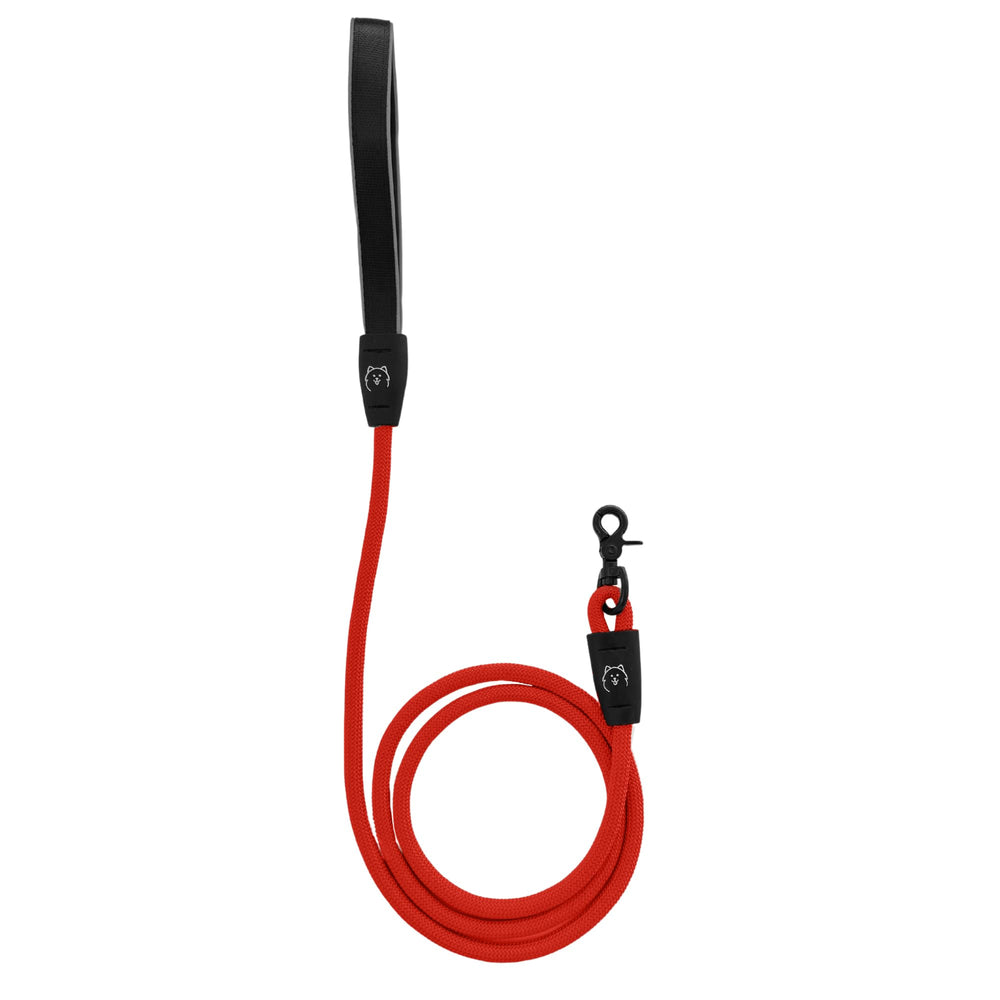 SHAWNCO Basecamp: cuerda para perro roja, ideal para paseos seguros de 6 pies.