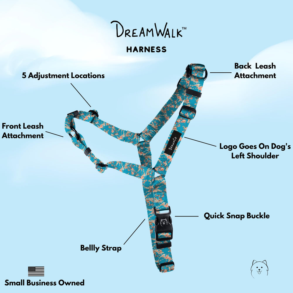 ShawnCo Dream Walk cierre rápido para poner y quitar el arnés sin esfuerzo.