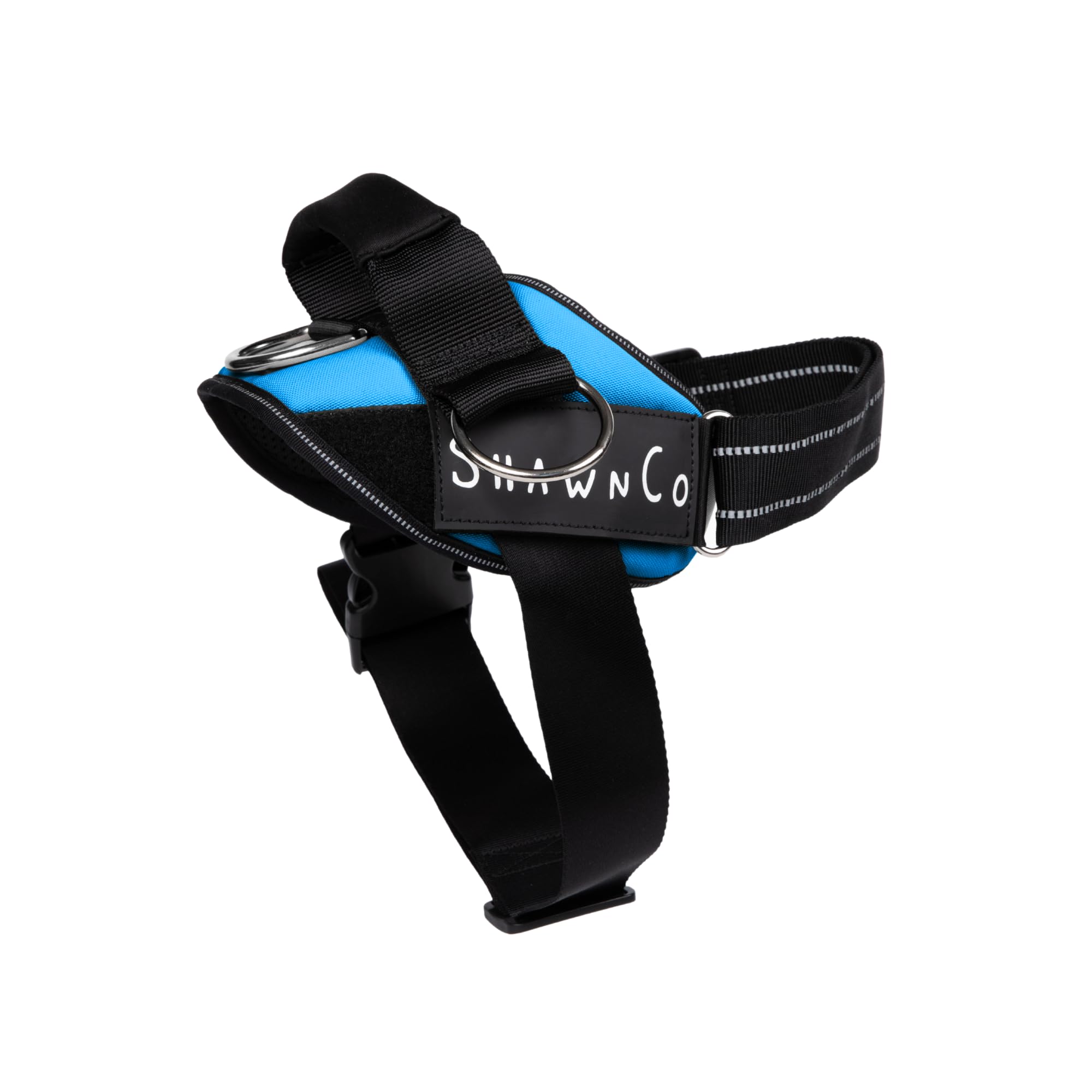 ShawnCo Essential Pro en azul oceánico, arnés sin tirones para paseos cómodos