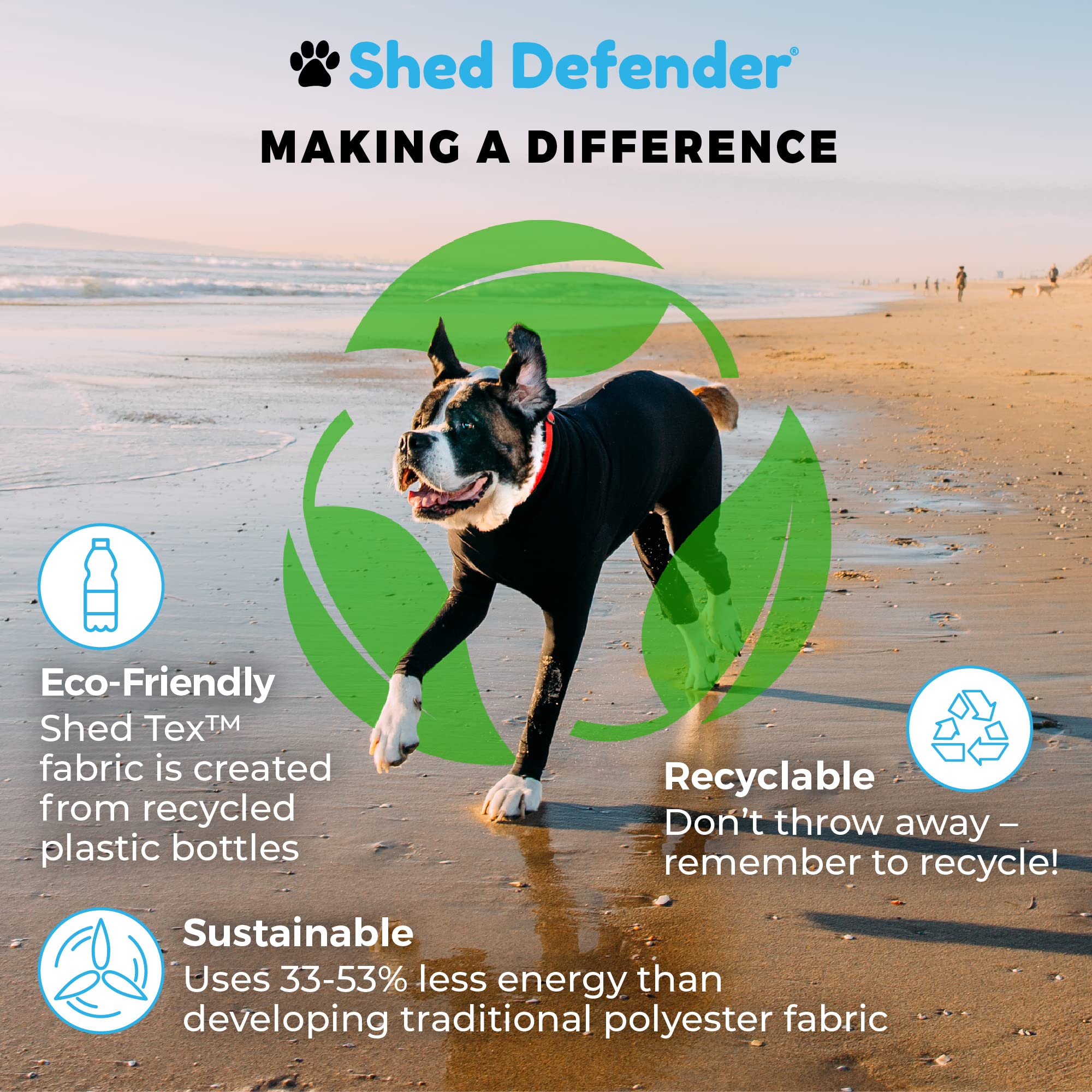 Shed Defender Original protege al perro durante salidas al exterior contra suciedad y elementos.