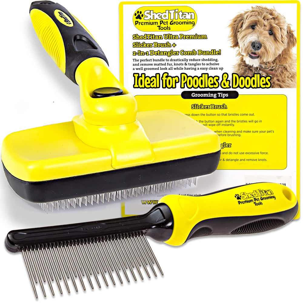 SHEDTITAN Doodle Brush cepillo slicker para desenredar nudos con suavidad