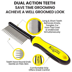 SHEDTITAN Doodle Brush dientes dual para desenredar capas internas y externas