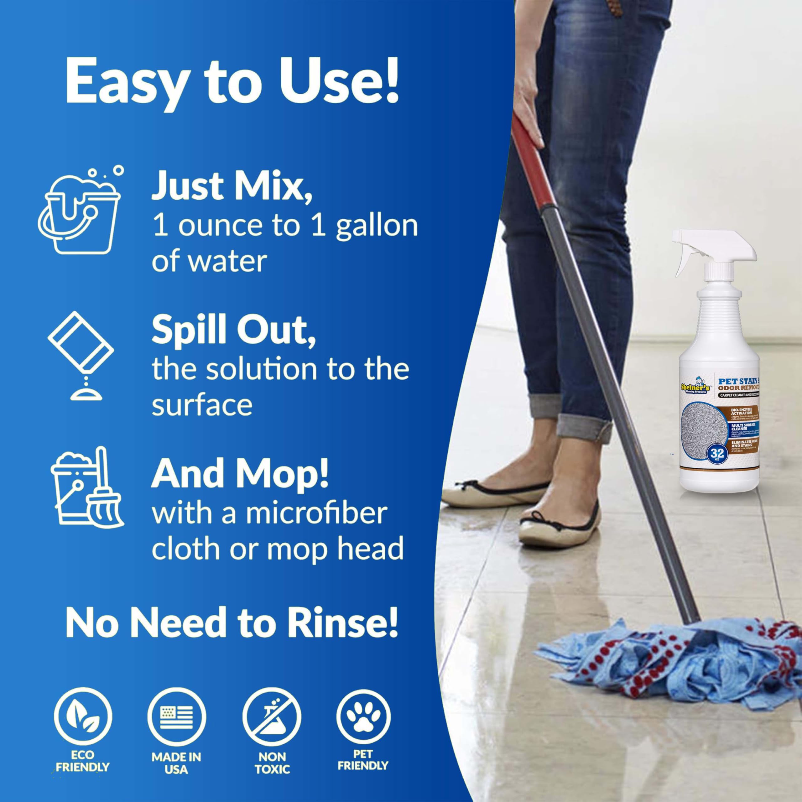 Sheiner's Limpieza multi-superficie para alfombras y tapicería.