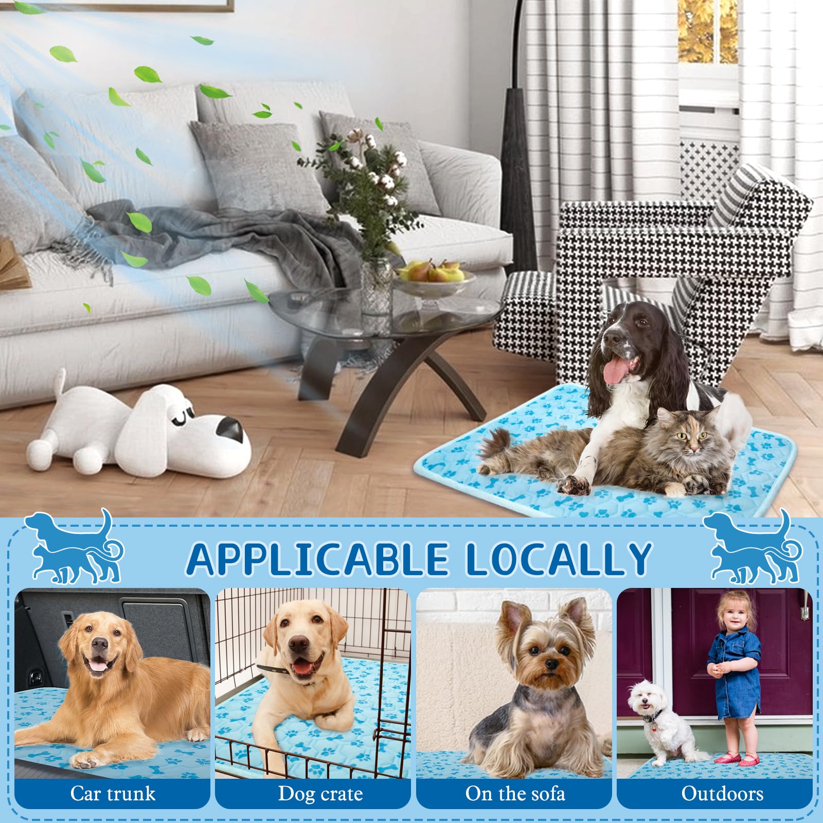 SHEJIZE alfombrilla enfriante para perro, detalle tejido, alta durabilidad en exterior
