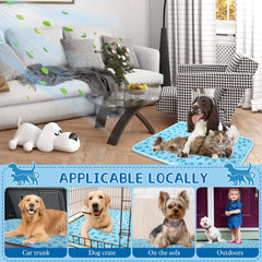 SHEJIZE alfombrilla enfriante para perro, detalle tejido, alta durabilidad en exterior