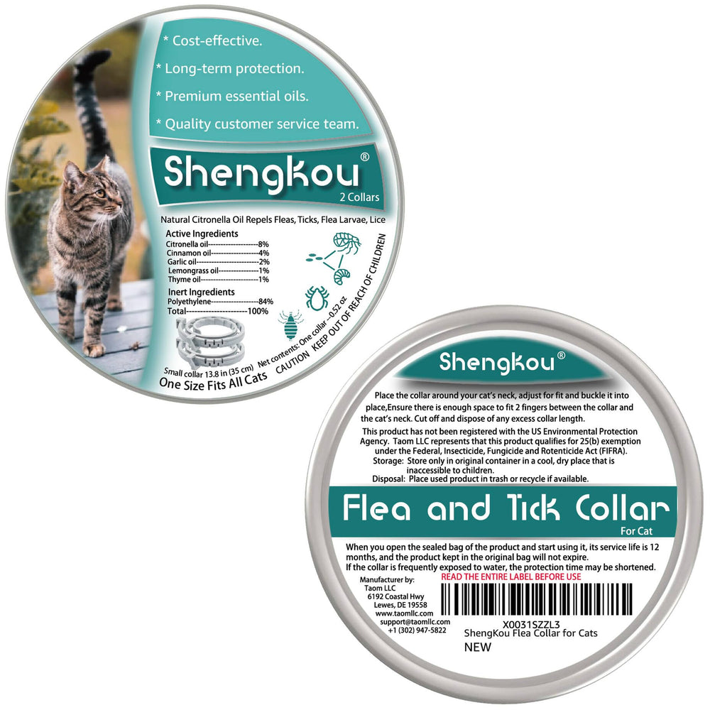 Collar ShengKou para gatos incluye peine y pinzas.