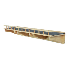 SHENGOCASE balcon-gato madera natural, conjunto completo para trepar