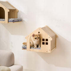 SHENGOCASE cama de pared para gato, descanso cómodo y compacto.