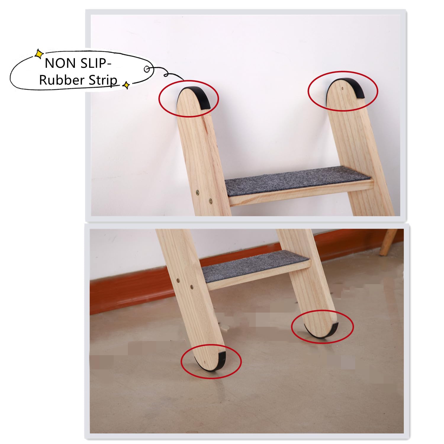 SHENGOCASE escalera de gato, diseño antideslizante para mayor estabilidad