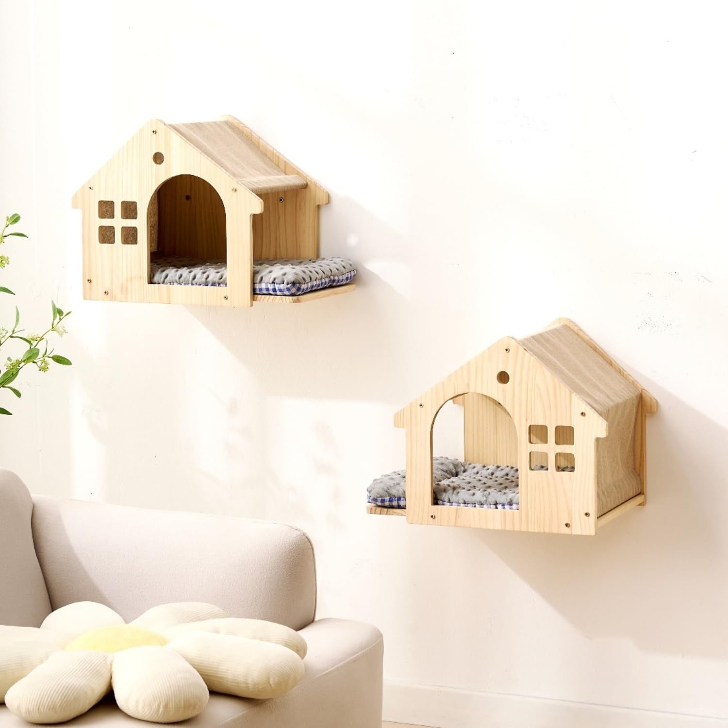 SHENGOCASE estantería de pared para gato, plataforma elevada para observar el entorno.