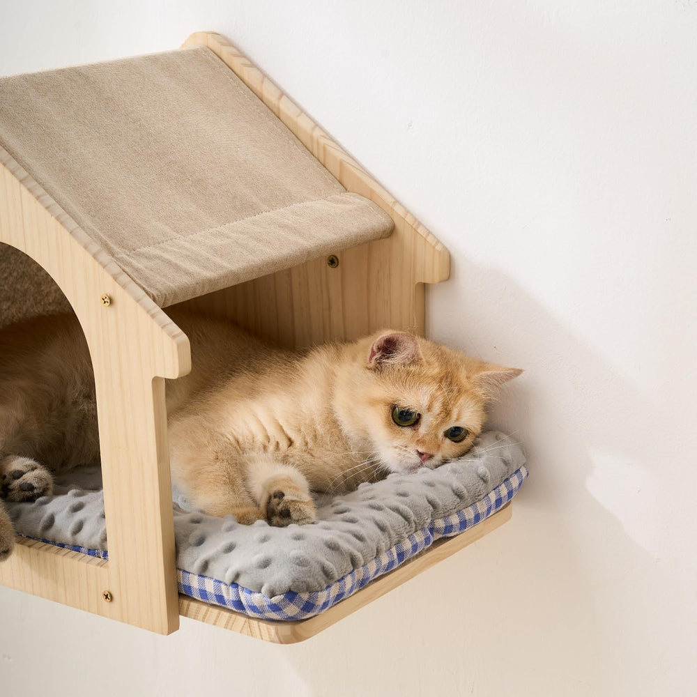 SHENGOCASE percha de madera para gato, espacio elevado para vigilar.