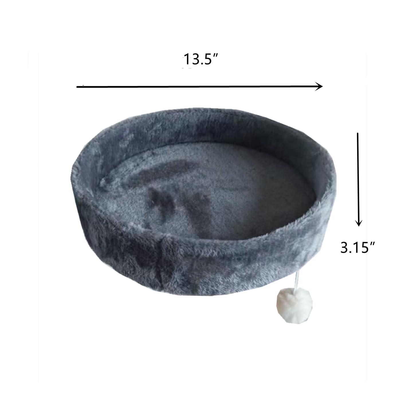 SHENGOCASE tapizado velboa gris, descanso cómodo para tu gato.