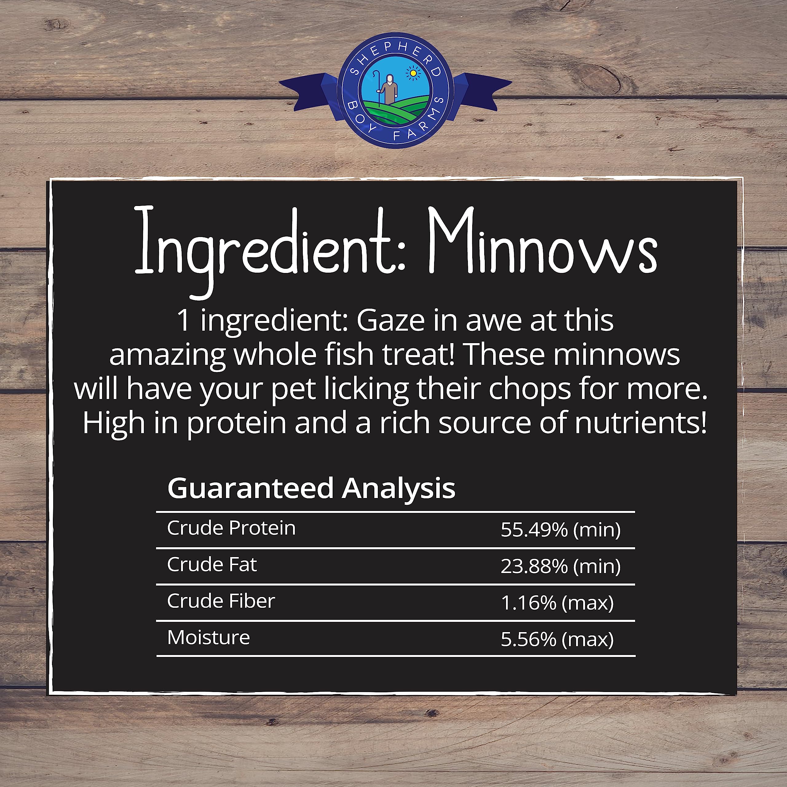 Producto de la granja en Indiana: Minnows de Shepherd Boy Farms.