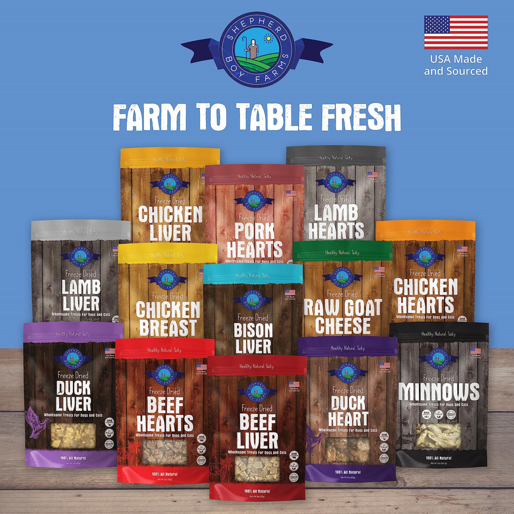 Ideal como premio durante entrenamiento, sabor atractivo de Shepherd Boy Farms.