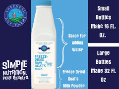 Topper para perros y gatos con leche de cabra y proteínas.