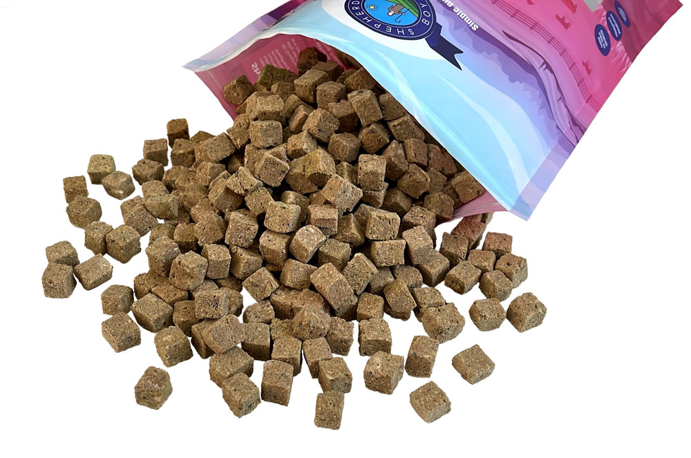 Shepherd Boy Farms trozos liofilizados listos para alimentar a perros