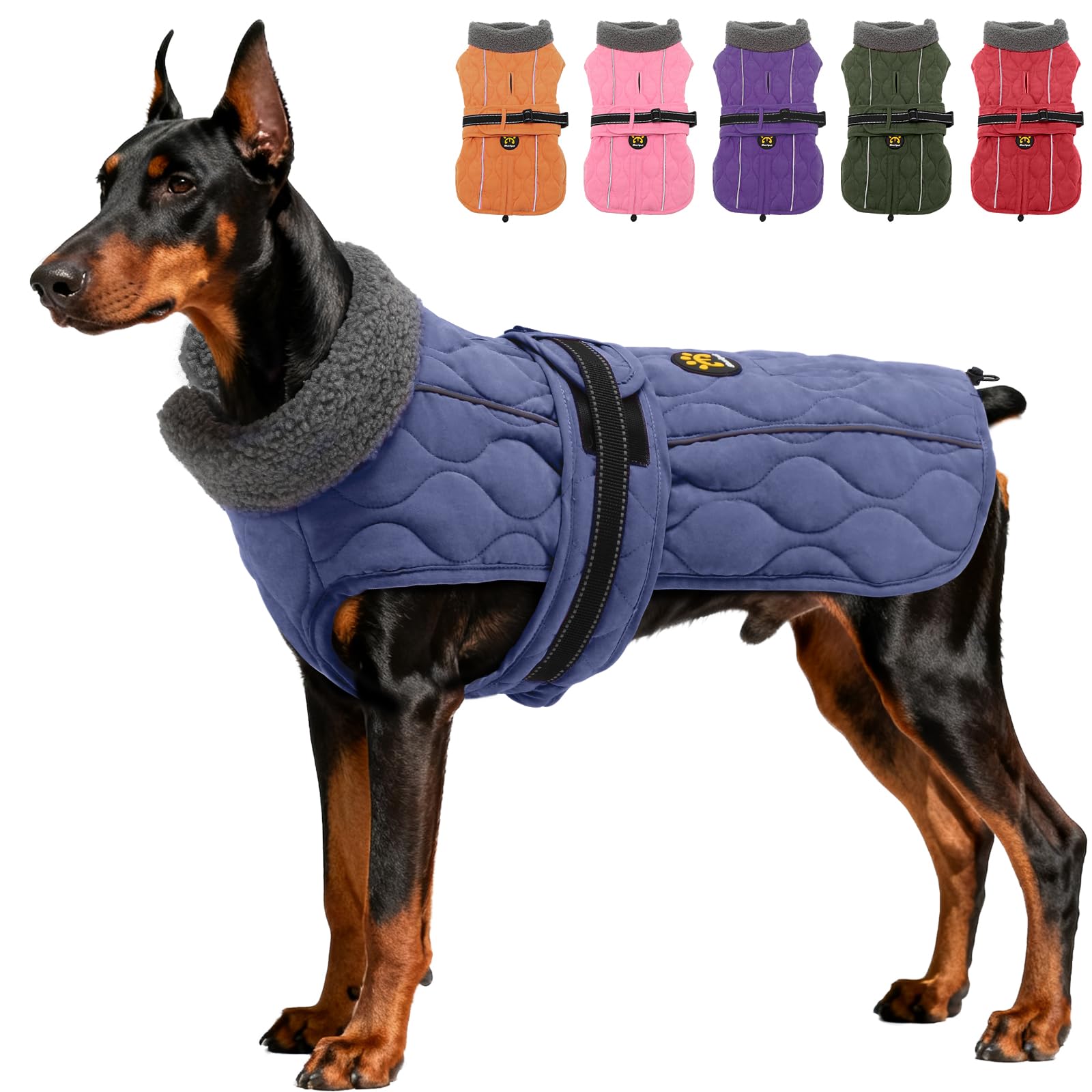 Chaqueta Sheripet con ajuste seguro para perros, ideal para climas fríos.