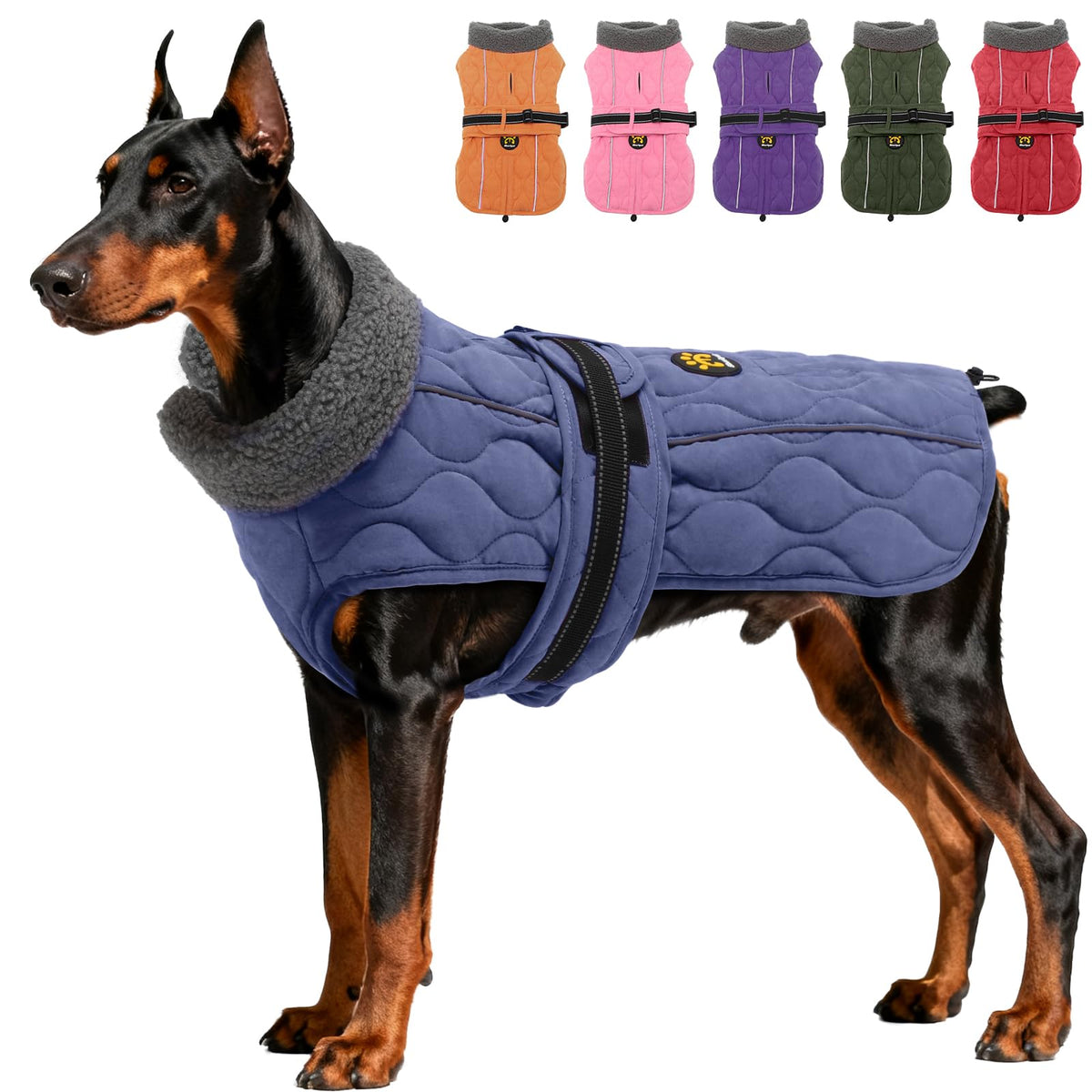 Chaqueta Sheripet con ajuste seguro para perros, ideal para climas fríos.