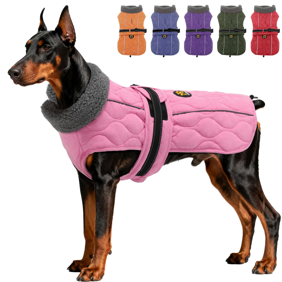 Sheripet chaqueta para perro, vista frontal, protege del frío durante paseos.