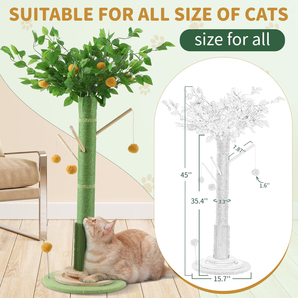 Sheripet columna de sisal con bola giratoria para rascar