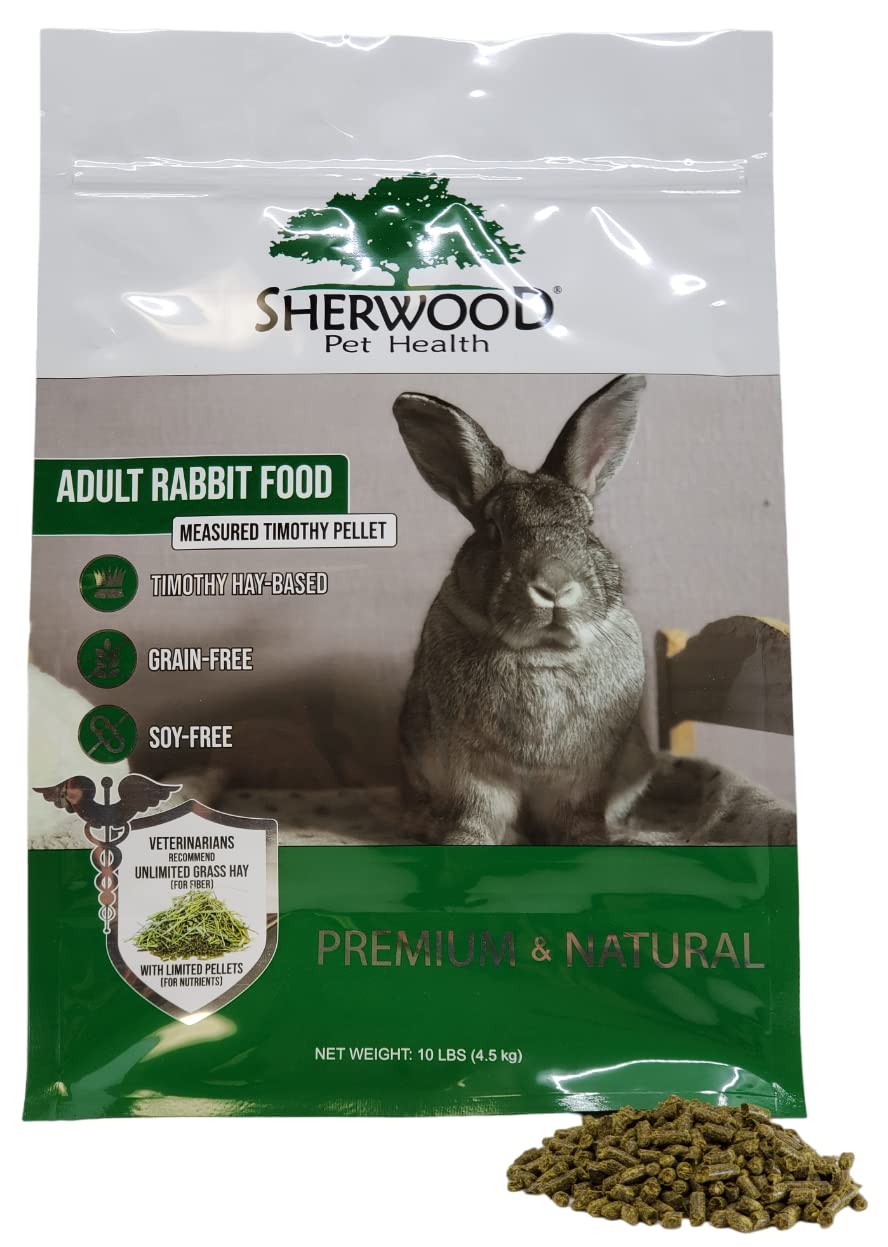 Sherwood Pet Health: alimento para conejo adulto con heno Timothy para dieta equilibrada.