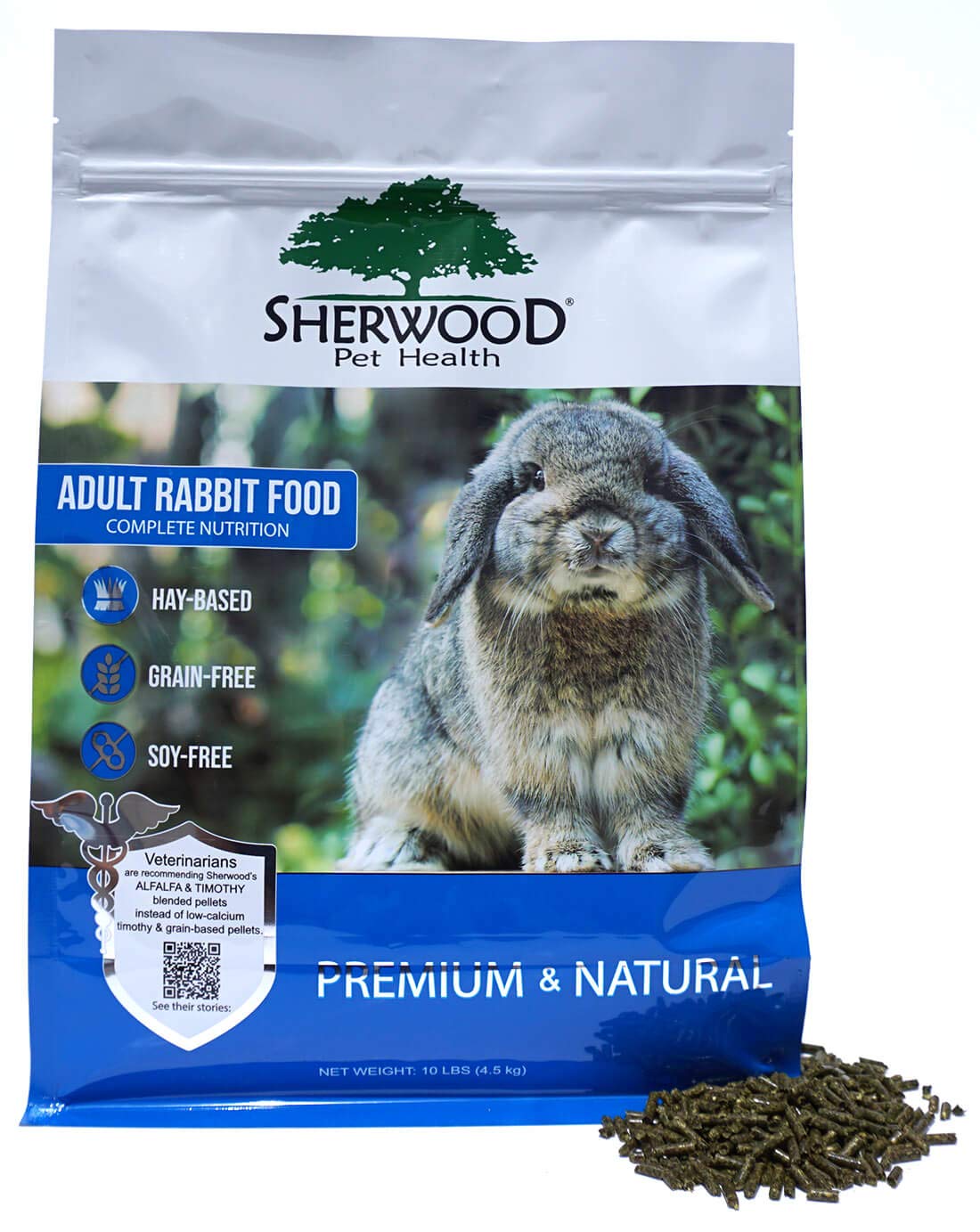 Sherwood Pet Health conejo-heno-alfalfa-timothy-10lb para digestión equilibrada