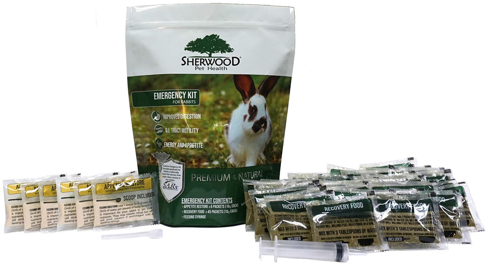 Kit de emergencia Sherwood Pet Health para conejos, jeringa de alimentación para cuidados rápidos