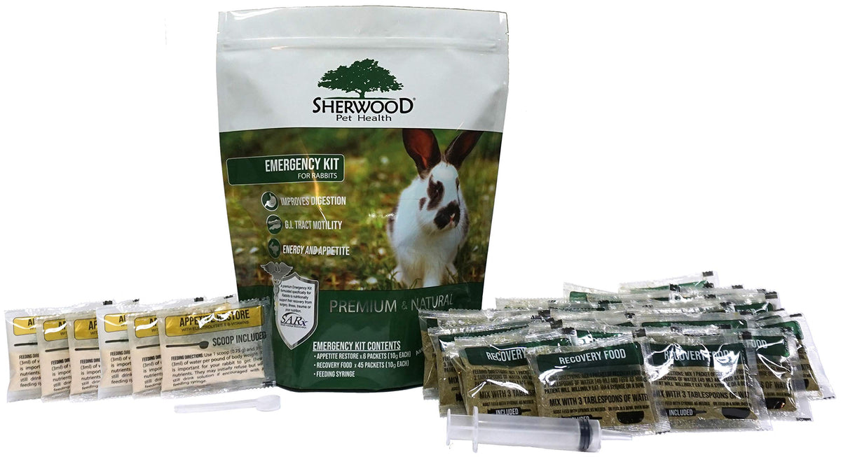 Kit de emergencia Sherwood Pet Health para conejos, jeringa de alimentación para cuidados rápidos