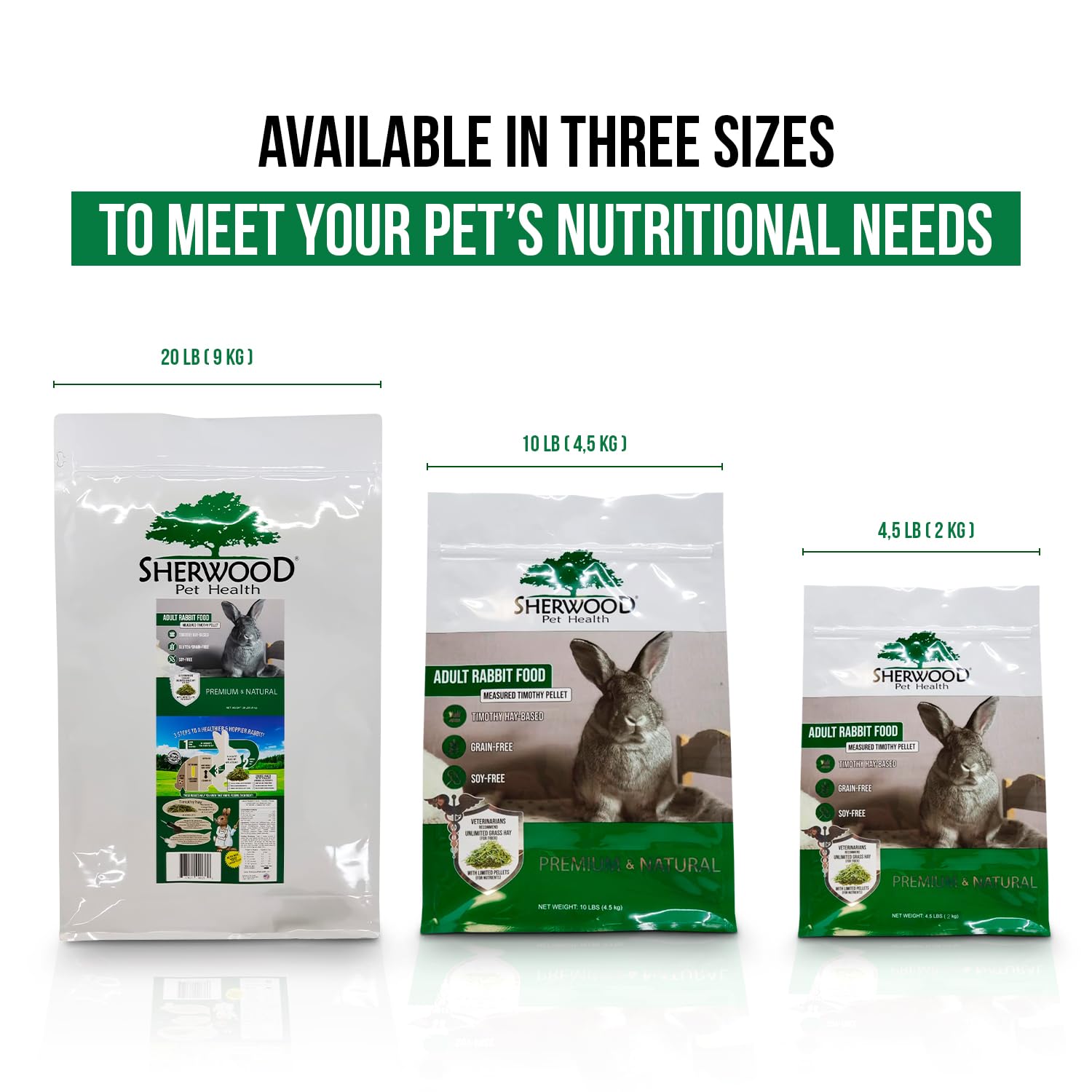 Sherwood Pet Health: prebióticos y fibra alta para la salud digestiva del conejo.