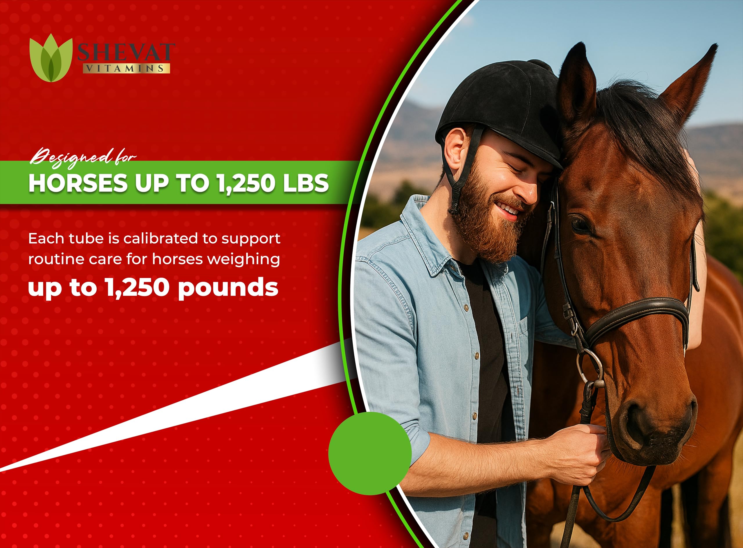SHEVAT VITAMINS uso para caballos de hasta 1250 libras