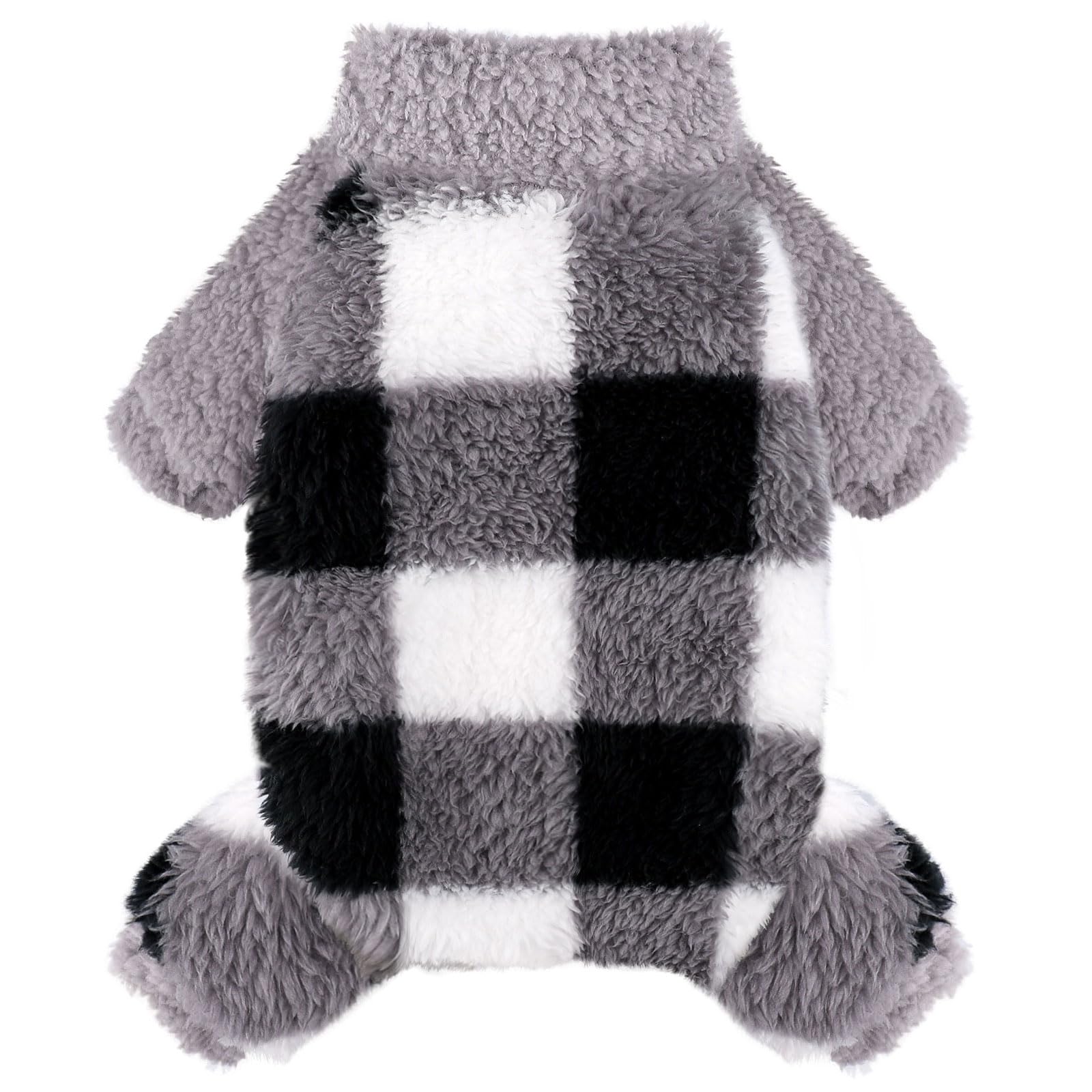 shifenmei suéter-pijama para perro gris a cuadros XS, ideal para paseos fríos