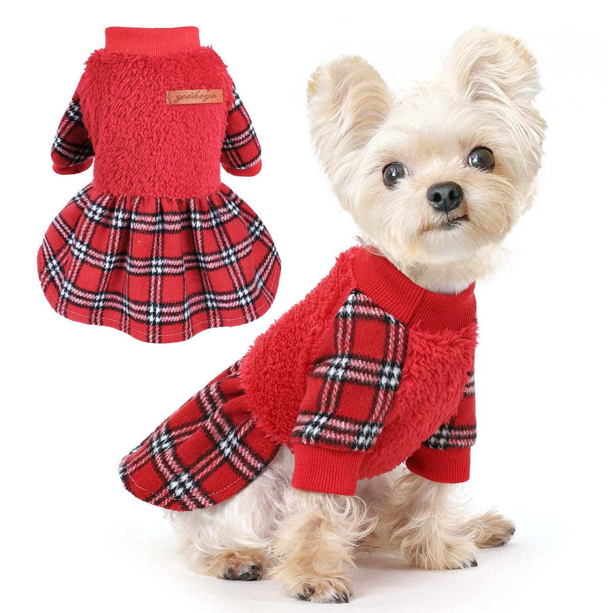 Shifenmei suéter para perros, invierno, talla S, rojo, mantiene cálido a tu perro