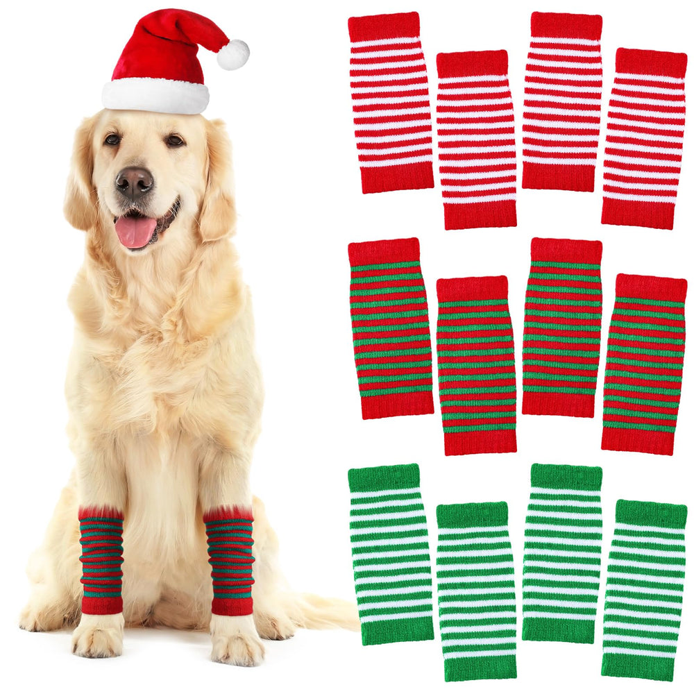 Protector de patas Shihanee con rayas rojas para paseos festivos