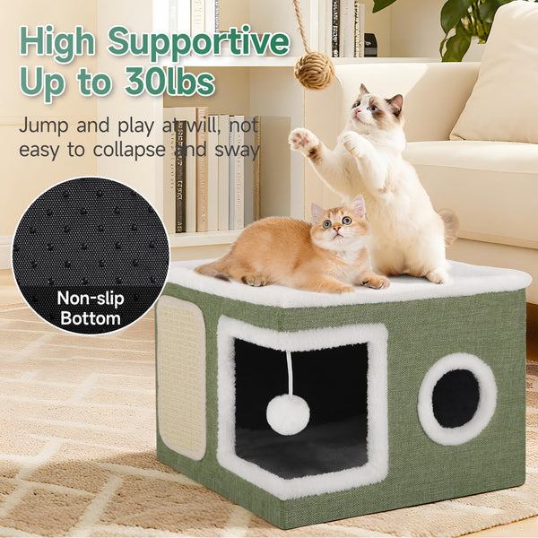 Cama Shikha para gatos interior: balcón amplio para siestas junto a la ventana.