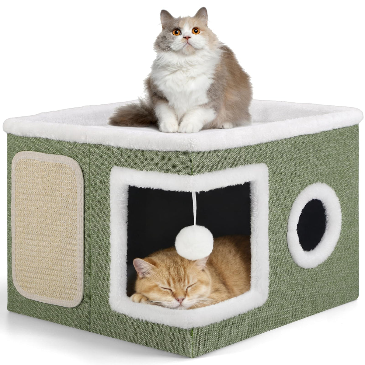 Cama Shikha para gatos interior: casa plegable para descanso cómodo.
