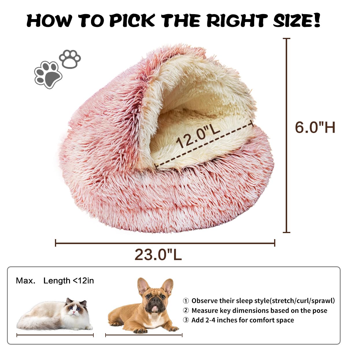 ShinHye Cozy Cat Bed con cobertura cueva impermeable para uso interior o exterior.
